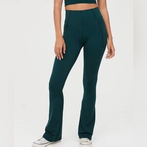 Aerie Offline Real Me Xtra Hold Up Pocket Bootcut Leggings Deep Forest Green S